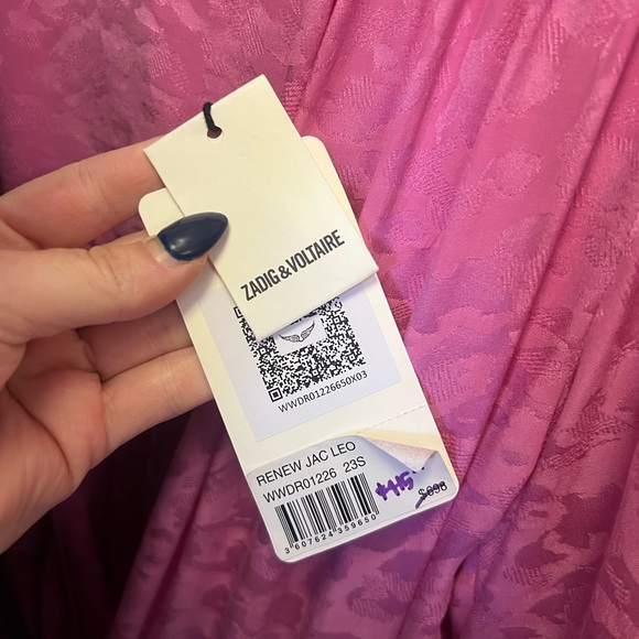 NWT Zadig & Voltaire Renew Jac Leo Twist-Front Silk Midi-Dress - Picture 4 of 4